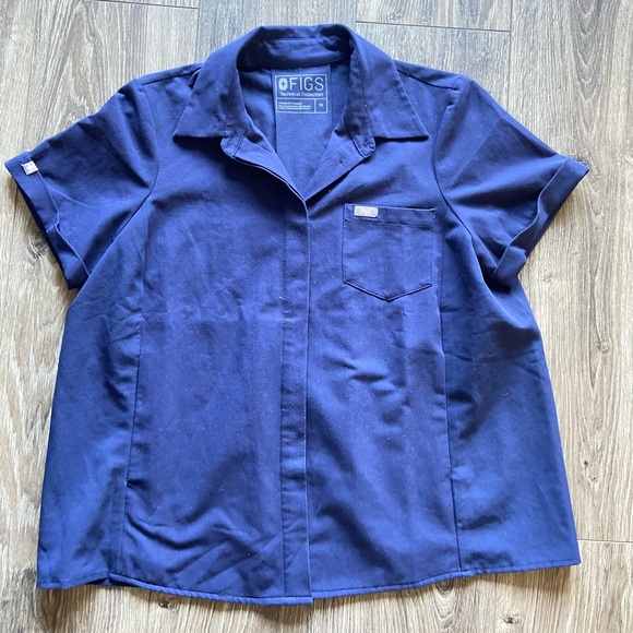 Figs Limited Edition Scrub Top / M / Navy Blue - Picture 1 of 4